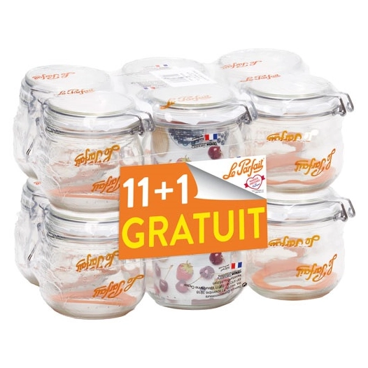 lot promo 12 bocaux le parfait super 0.5l (11 + 1 offert) - berlin packaging france
