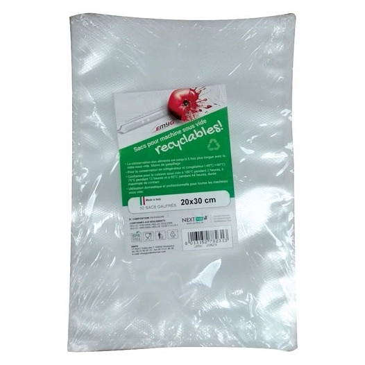sacs sous vide 20 x 30 cm (50pz) recyclable - siad srl