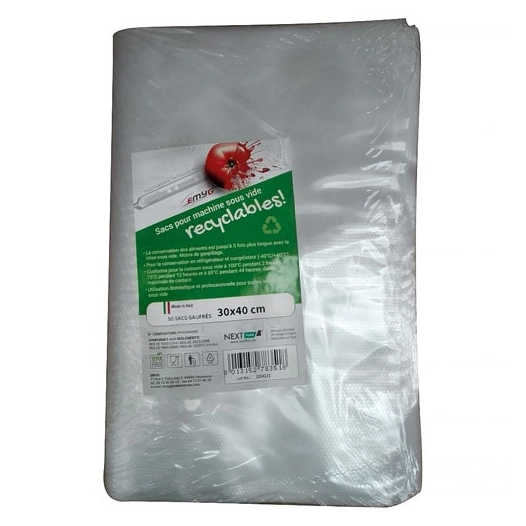 sacs sous vide 30 x 40 cm (50pz) recyclable - siad srl