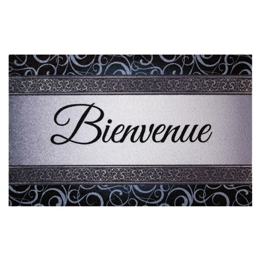 tapis dallas bienvenue gris 50x80x05 cm - id mat - id group