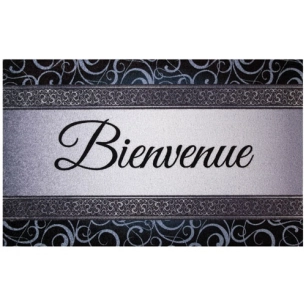 tapis dallas bienvenue gris 50x80x05 cm - id mat - id group