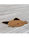 tapis coco naturel forme chat semelle latex 45x50x15 cm - id mat - id group