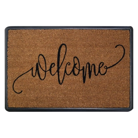 tapis coco naturel borde saturne welcome 40x60 cm - id mat - id group