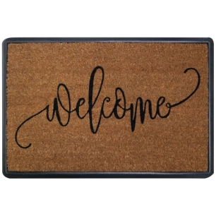 tapis coco naturel borde saturne welcome 40x60 cm - id mat - id group
