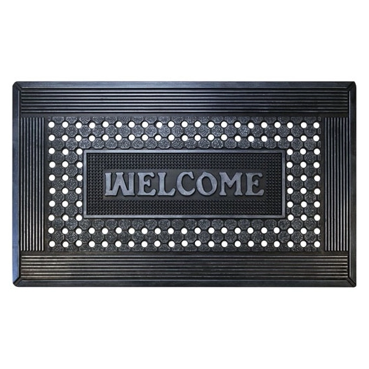 tapis mercure caoutchouc welcome 45x75x 08 cm - id mat - id group