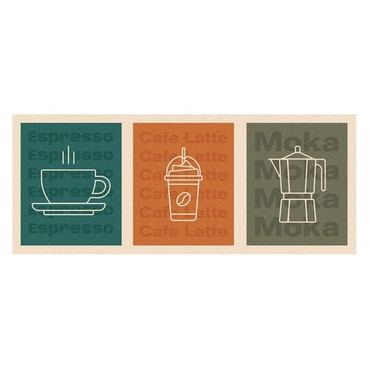 tapis decor de cuisine cafes 50x120x04 cm - id mat - id group