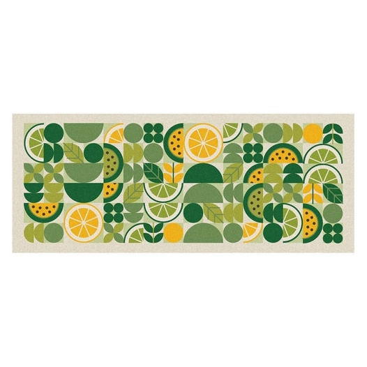 tapis decor de cuisine lemon 50x120x04 cm - id mat - id group