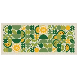 tapis decor de cuisine lemon 50x120x04 cm - id mat - id group