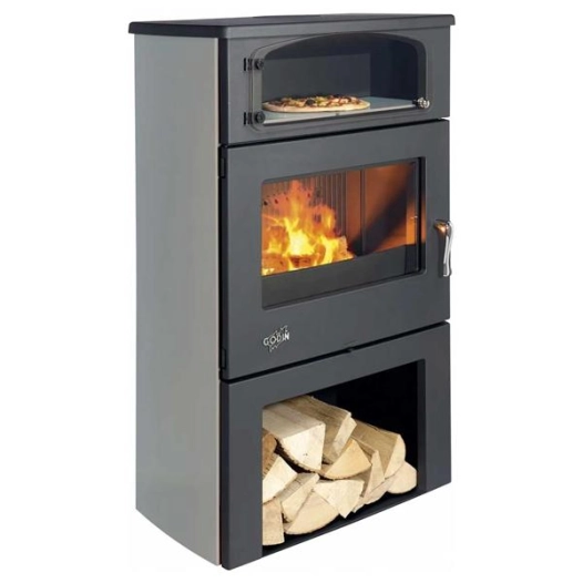 godin poêle à bois longiligne 363117cgrisarg - godin
