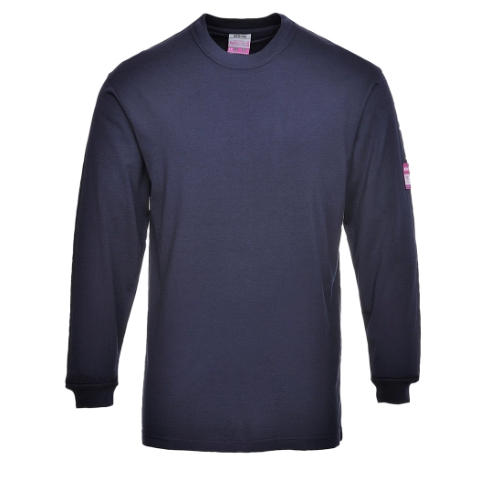 t-shirt manches longues modaflame fr - taille xs - marine - portwest