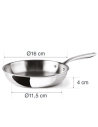 trichef poele inox 16cm - lacor france