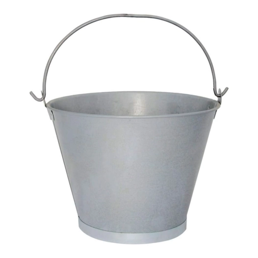 seau conique galvanisé à poignée lisse, 8 l, ø30,5 x 23 cm