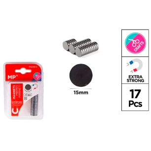 aimants de serrage ø15 mm, 17 unités, blister