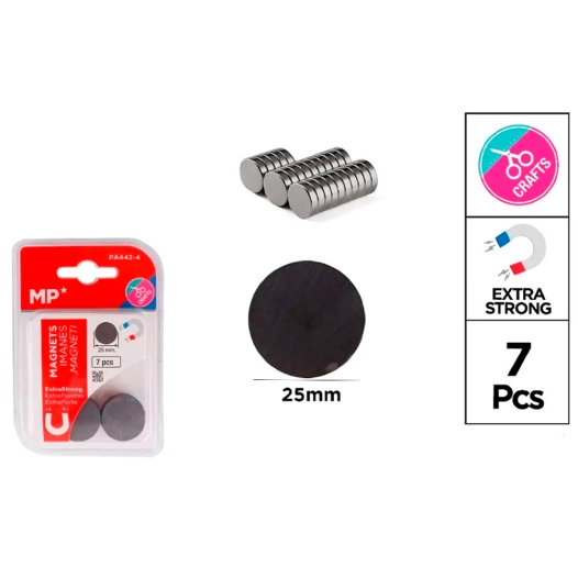 aimants de serrage ø25 mm, 7 unités, blister