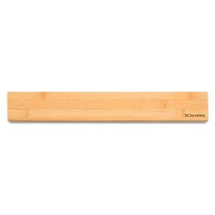 porte-couteaux magnétique, modèle en bambou, 40 x 2 x 6 cm, blister