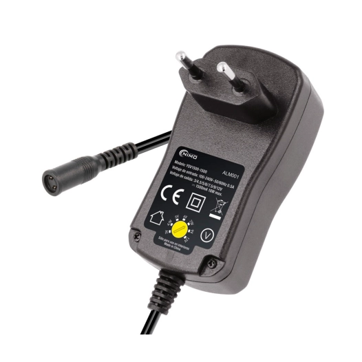 alimentation électronique 12v 1500 mah 7.2w avec sélecteur réglable de 3v à 12v