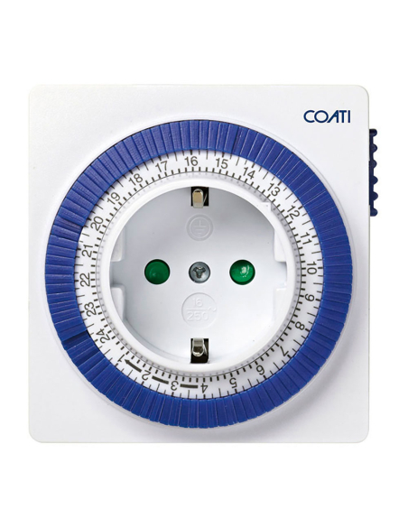 programmateur analogique compact quotidien 16 a, blanc