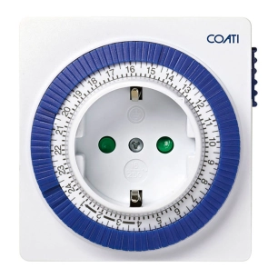 programmateur analogique compact quotidien 16 a, blanc