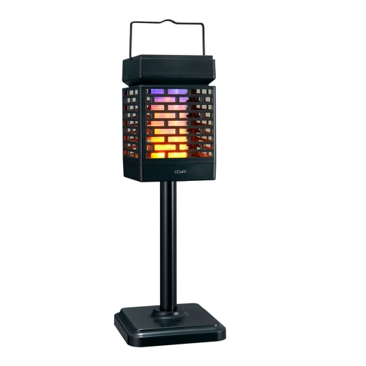 lampe solaire rechargeable anti-moustiques, noire, 108 x 108 x 172-775 mm