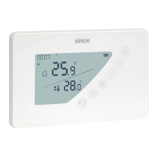 thermostat numérique programmable hebdomadaire, blanc, 160 x 18 x 100 mm
