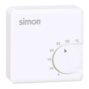 thermostat mécanique pour chauffage 10 a, blanc, 7 x 2,7 x 7 cm