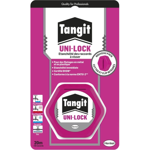 tangit uni-lock étanchéité pour raccords filetés 20 m tangit uni-lock étanchéité pour raccords filetés 20 m - henkel