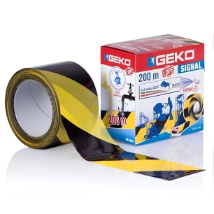 ruban de signalisation rubalise jaune et noir 70 mm x 20 m ruban de signalisation rubalise jaune et noir 70 mm x 20 m - geko