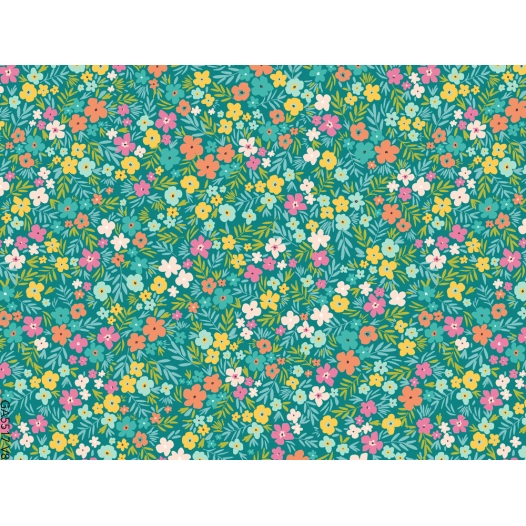toile cirée déco liberty vert 140 cm x 20 m toile cirée déco liberty vert 140 cm x 20 m - access deco