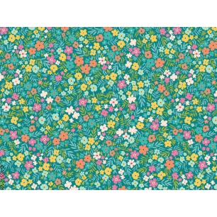 toile cirée déco liberty vert 140 cm x 20 m toile cirée déco liberty vert 140 cm x 20 m - access deco