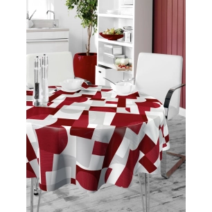 nappe ronde polyester ø160 cm nuance rouge sur cintre nappe ronde polyester ø160 cm nuance rouge sur cintre - access deco