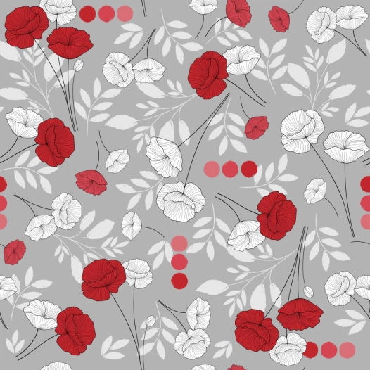nappe ronde polyester ø160 cm poppies gris sur cintre nappe ronde polyester ø160 cm poppies gris sur cintre - access deco