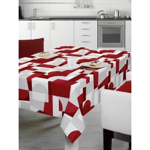 nappe polyester 140 x 240 cm nuance rouge sur cintre nappe polyester 140 x 240 cm nuance rouge sur cintre - access deco