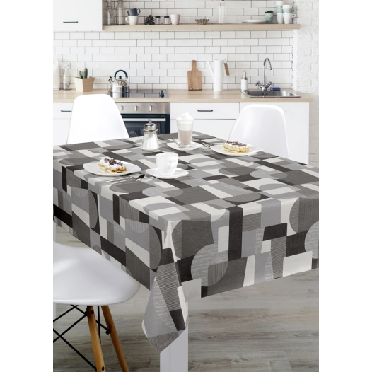 nappe polyester 140 x 240 cm nuance gris sur cintre nappe polyester 140 x 240 cm nuance gris sur cintre - access deco