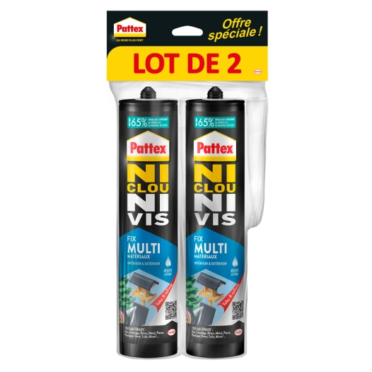 lot de 2 cartouches colle fixation ni clou ni vis résiste à l'eau 450 g lot de 2 cartouches colle fixation ni clou ni vis résist