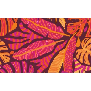 tapis velvet colorful jungle leaves 45 x 75 cm tapis velvet colorful jungle leaves 45 x 75 cm - mercury