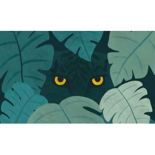 tapis velvet leopard in jungle 45 x 75 cm tapis velvet leopard in jungle 45 x 75 cm - mercury