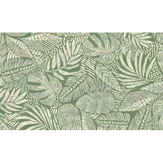 tapis velvet green jungle leaves 45 x 75 cm tapis velvet green jungle leaves 45 x 75 cm - mercury