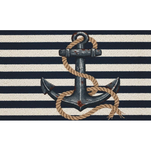 tapis velvet black anchor 45 x 75 cm tapis velvet black anchor 45 x 75 cm - mercury