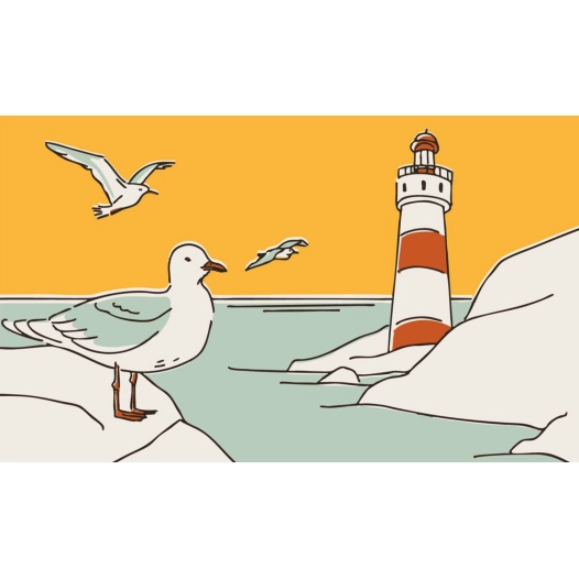 tapis velvet lighthouse jaune orange 45 x 75 cm tapis velvet lighthouse jaune orange 45 x 75 cm - mercury