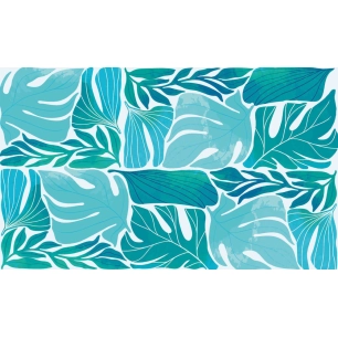 tapis velvet deco leaves 45 x 75 cm tapis velvet deco leaves 45 x 75 cm - mercury