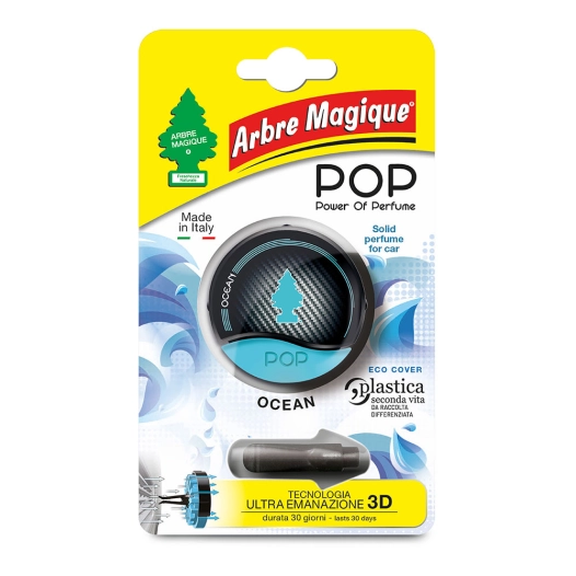désodorisant pour voiture, format pop, parfum océan