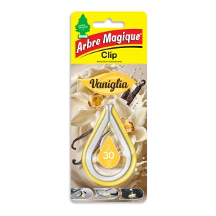 désodorisant pour voiture, modèle clip, parfum vaniglia