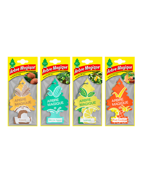 Arbre Magique Fruits Assortis Désodorisants voiture parfum fruité variés - ARBRE MAGIQUE