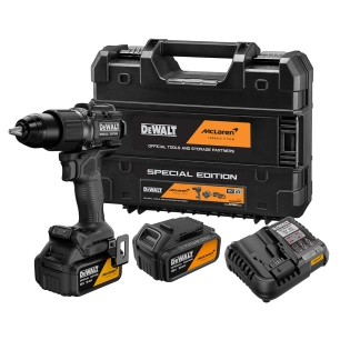 perceuse à percussion sans balais mclaren xr 18 v ø13 mm, avec 2 batteries 5 ah et chargeur