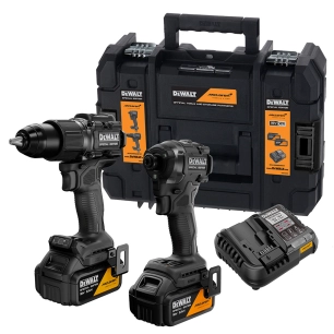 kit mclaren xr 18 v, perceuse à percussion dcd86 + visseuse à chocs dcf86 + 2 batteries 5 ah + chargeur
