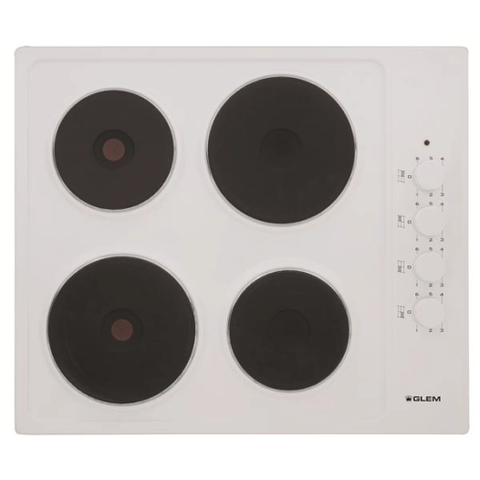 glem table de cuisson électrique gtl640wh - glem