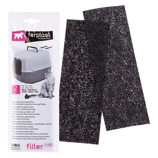 filtre l 135 au charbon actif x 2 - ferplast france