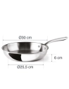 trichef poele inox 30cm - lacor france