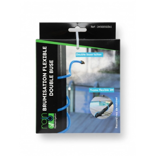 Brumisateur Extérieur de Terrasse flexible - Kit Rafraîchissant 2 buses - RAIN IRRIGATION