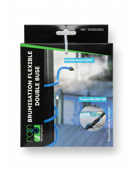 Brumisateur Extérieur de Terrasse flexible - Kit Rafraîchissant 2 buses 200cm - RAIN IRRIGATION